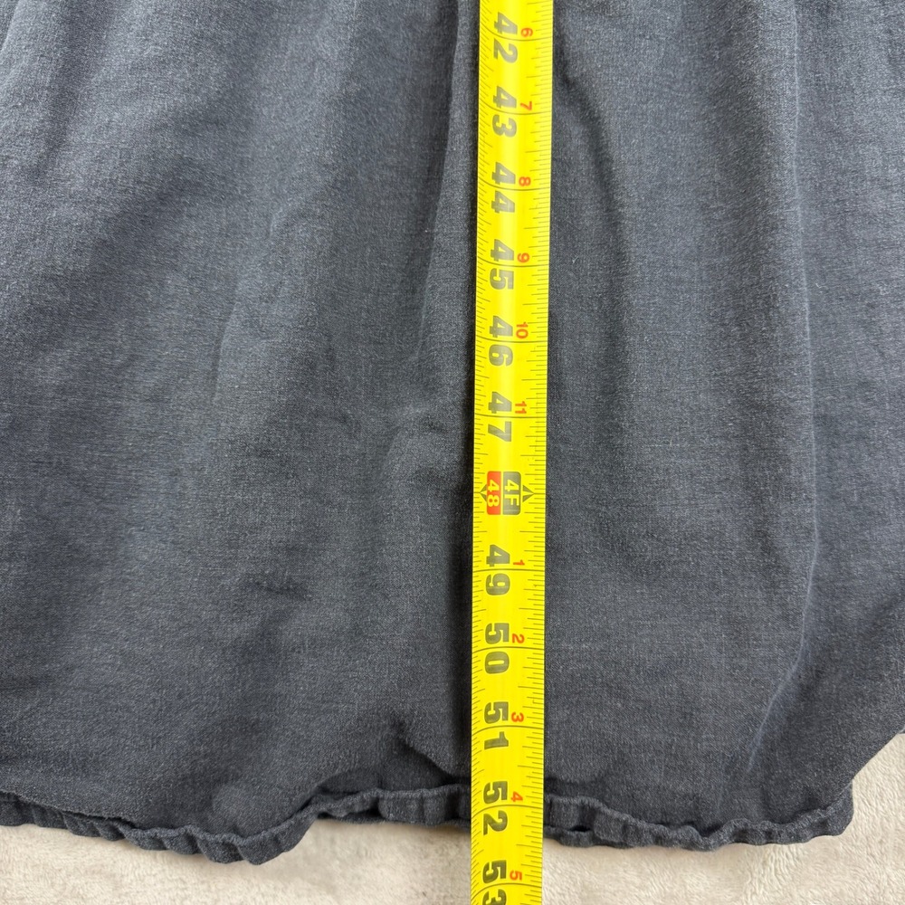 Tommy Bahama Maxi Dress Womens M Black Linen Blend Sundress Tiered Sleeveless - Picture 11 of 12